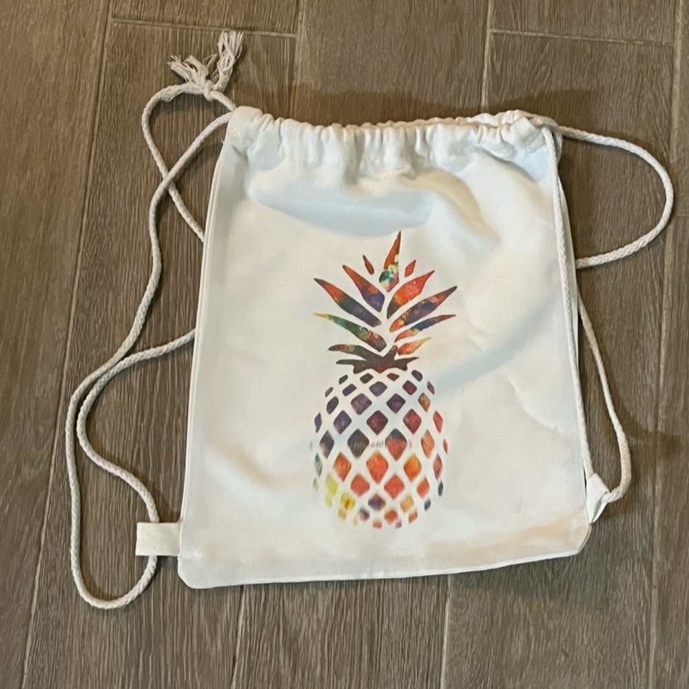 White Pineapple Drawstring - image 1